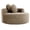 Brown + Foam+Spring + Fiber Foam and Polyester Fiber Pad, variant on FENGFAN Round Sofa Bed Memory Foam Sectional Couch Beige 3 Pillows Multi-functional 1 Pack