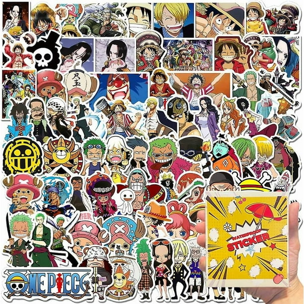 100pcs One Pcs Stickers Pack For Laptop,nami Zoro Ace Luffy Chopper One Pcs Anime Graffiti Waterproof Vinyl Stickers For Teens Adults Diy Laptop Water