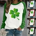 thumbnail image 5 of St. Patrick's Day Shirts for Women Crew Neck Casual Long Sleeve Patchwork Funny Printed Pullover Tops Sweatshirts(Black,XL), 5 of 5