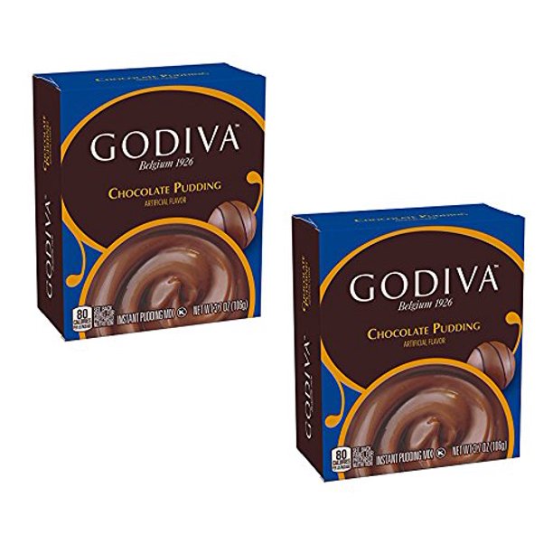 Godiva Chocolate Instant Pudding Mix Pack (Chocolate 2 Pack)