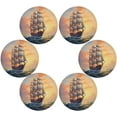 thumbnail image 3 of Old Sailing Ship Round Placemats Washable Placemats Non-Slip Heat-Resistant Table Place Mats for Dining Kitchen Holiday Party Table 15.4"-6PCS Home Decor, 3 of 7