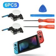 2 PacK 3D Analog Joystick Replacement Set Fit for Switch Joy-Con Controller, EEEkit Switch Left Right Controller Repair Tool Set w/Tri-wing Screwdriver, Cross Screwdriver, Triangle Paddle