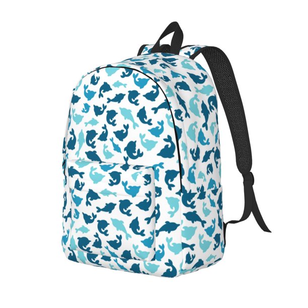 Easygdp Cute Shark Mochila de Lona Resistente para Laptop, Compatible con Laptops de 15 a 17 pulgadas, Ideal para Escuela, Trabajo y Viajes-Small