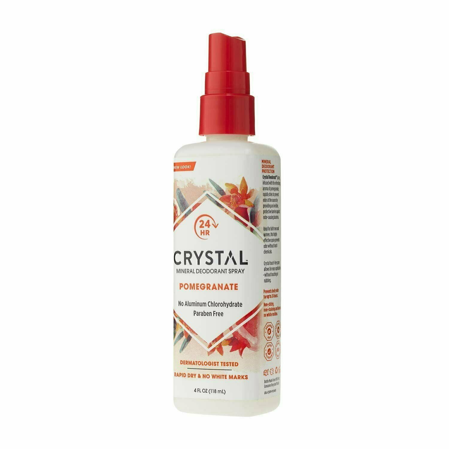 Crystal Essence Mineral Deodorant Body Spray w/ Pomegranate, 4 oz, 3-Pack