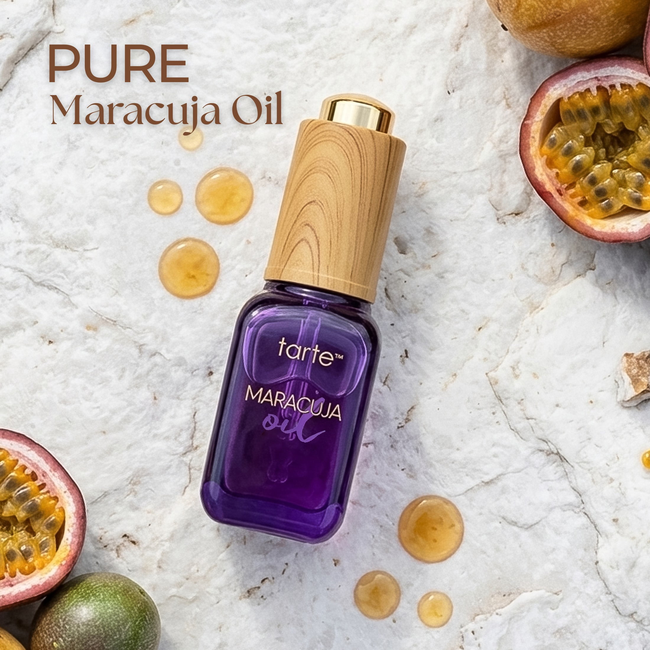 Tarte Maracuja Face and Body Oil, Vitamin C Hydrating Travel Size Oil, Smooth Lightweight & Moisturizing, 0.5 fl oz