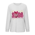 thumbnail image 5 of Happy -Year Shirts for Women Fashion 2026 Letter Print Graphic Long Sleeve Crewneck Casual Loose Tops (XL, White), 5 of 5