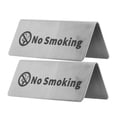thumbnail image 1 of Table Signs Stainless Steel Double Side Tent Style Reserved Tables Top Sign Sided Versatile Silver Tabletop Card for Party Wedding Hotel Restaurants Hotels Coffee Bar Pub (Stainless steel 2), 1 of 9