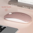 thumbnail image 3 of Ratón inalámbrico Uciefy Q5 Slim recargable en oro rosa, 3 of 8