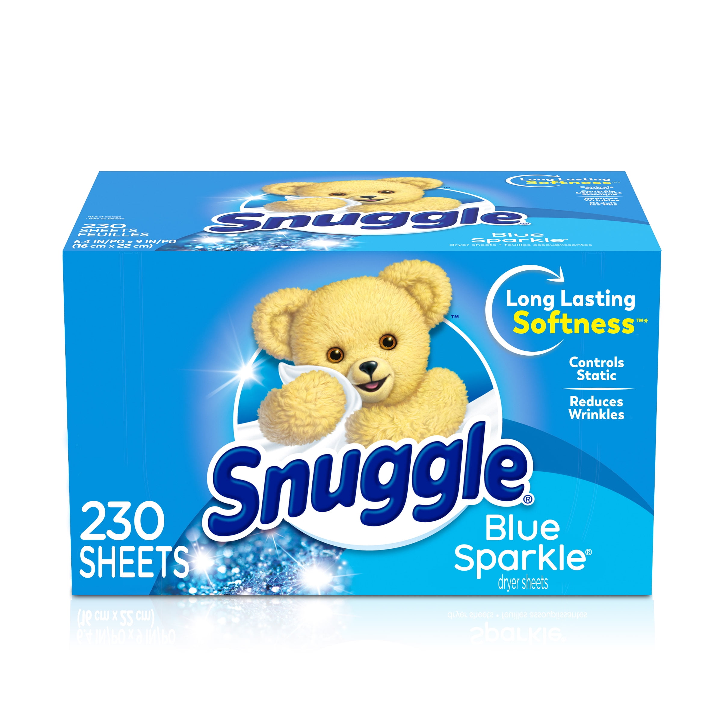 Lot of 4 Boxes Snuggle Fabric Softener 200 Dryer Sheets Each Box Blue Sparkle 