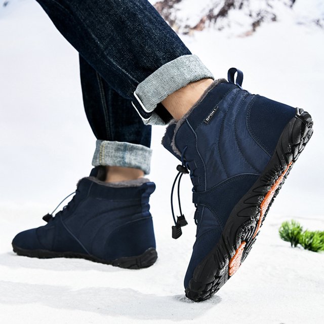 Botas Senderismo Forro Piel Nieve Felpa Acogedoras Mujer Hombre para Invierno (47) Azul Wdftyju Tenis De Mujer Tenis De Hombre
