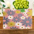 thumbnail image 3 of Daisy Petal Placemats Set of 4, Washable Placemat Non-Slip Heat Resistant Place Mats Wipeable Farmhouse Table Mats for Dining Kitchen Party Decoration Indoor Outdoor, 3 of 5