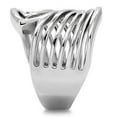 thumbnail image 4 of High polished (no plating) Stainless Steel Ring with No Stone for Women Minimalist Theme No Stone Stone Color Style TK153 Size 9, 4 of 4