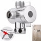 thumbnail image 4 of Fiudx Desviador de Ducha de Tres Vías, Adaptador En T de Abs, Compatible con Ducha de Mano, Fácil Instalación, Mejora Del Baño, Ajuste Universal, Diseño de Montaje En Brazo, 4 of 6