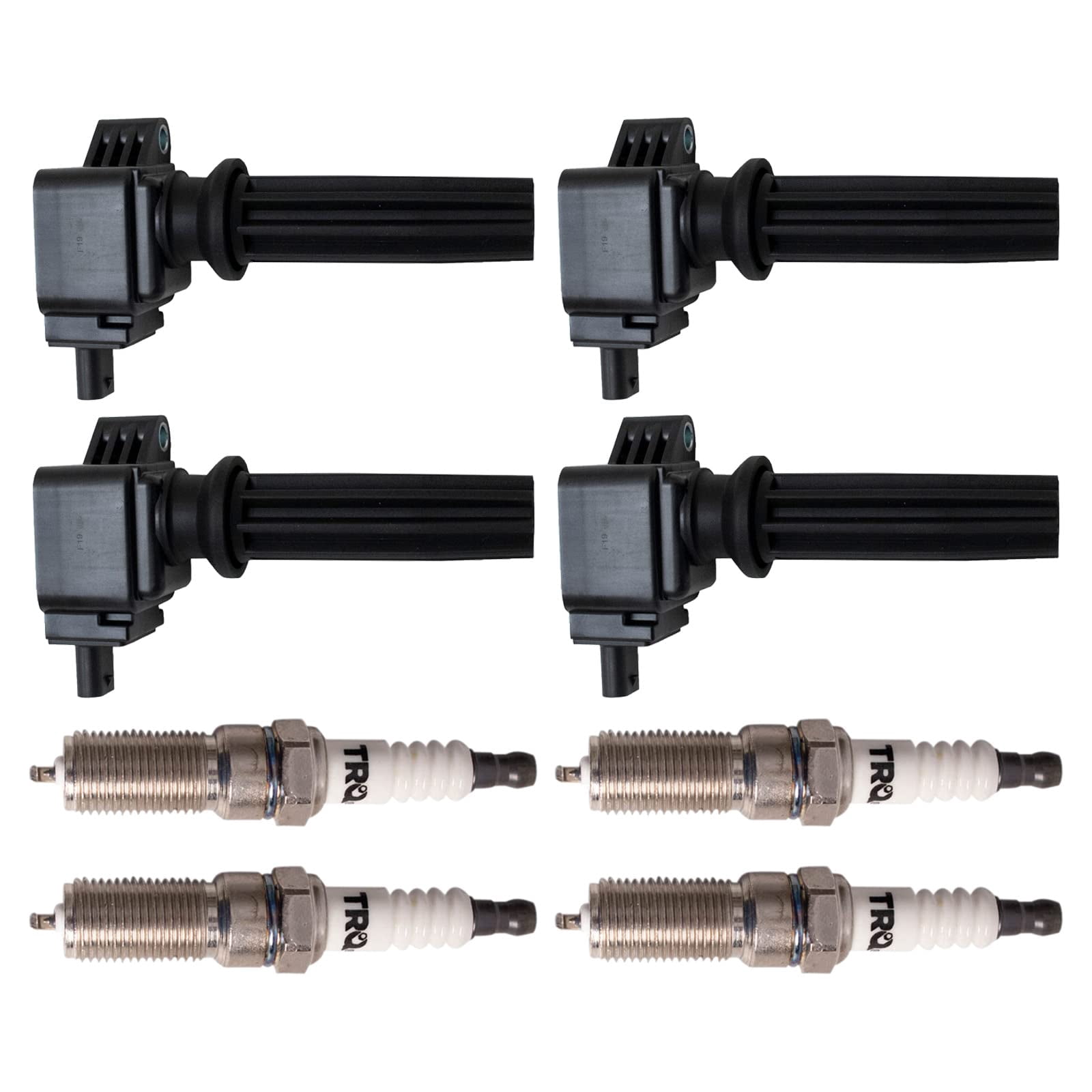 TRQ Ignition Coil & Iridium Spark Plug Kit Set for Ford Lincoln Land Rover New TKA01367 Fits select: 2012-2018 FORD FOCUS, 2013-2019 FORD ESCAPE