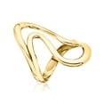 thumbnail image 3 of Ross-Simons Italian 18kt Gold Over Sterling Open-Space Wave Ring, Women's, Adult, 3 of 5