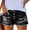 Black, variant on Women’s Ripped Mid Rise Denim Shorts Stretchy Casual Raw Hem Summer hot Jean Shorts