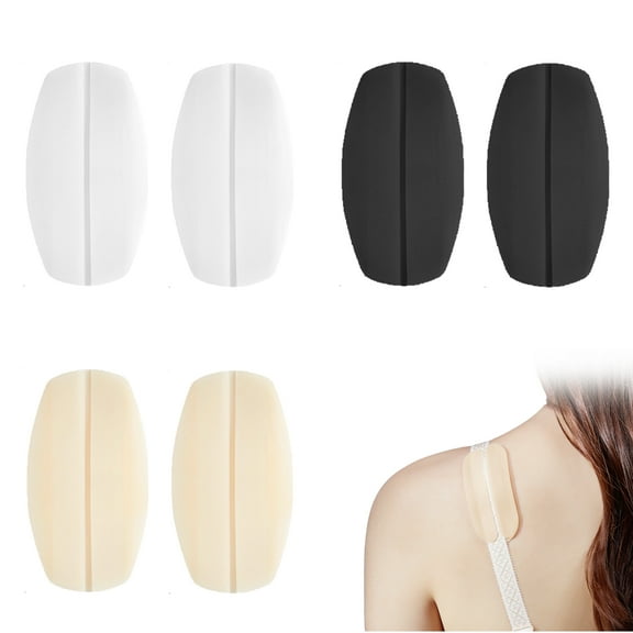 3 Pairs Nonslip Silicone Shoulder Pads For Women To Prevent Bra Strap Slipping Soft Comfortable Invisible Support
