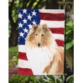 thumbnail image 3 of Carolines Treasures CK1719GF Patriotic USA Rough Collie Garden Size Flag, 3 of 3