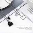 thumbnail image 3 of 2 Friendship Necklace For 2 Girls Best Friend, Bff Necklace For 2 Women's Silver Chain, Ghost Necklace Heart Pendant For Sister Friend Gift Young Girl, 3 of 5
