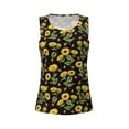 thumbnail image 4 of Easygdp Bees and Sunflowers Women's Workout Tank Top, Running Top, Hiking Shirt, Quick-Dry for Running, Yoga, Hiking - XX-Large, 4 of 9