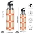 thumbnail image 2 of Yayeee 20oz Insulated Water Bottle Double Wall Stainless Steel with Flip Straw Lid, Beige Geometric, 2 of 7