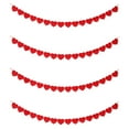 thumbnail image 2 of 4 Pack Felt Heart Valentine’s Day Garland Banner Valentines Day Heart Decorations for Anniversary Wedding Engagement Party Home Office Wall Decorations Supplies, 2 of 8