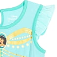 thumbnail image 7 of Disney Aladdin Toddler Girls' Cosplay Skirt Overlay Romper Jasmine Teal Gold, 7 of 7