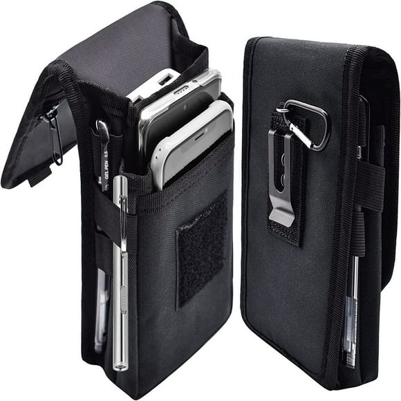 YOPTOP KEINXSCA Dual Phone Holster Belt Phone Pouch Large Smartphone Pouch Cell Multi-Purpose Cell Phone Case