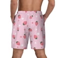 thumbnail image 2 of Haiem Floral Strawberr Mens Swim Trunks with Compression Liner 2 in 1 Swimming Shorts Stretch Swimwear Quick Dry,Board Shorts-Small, 2 of 9