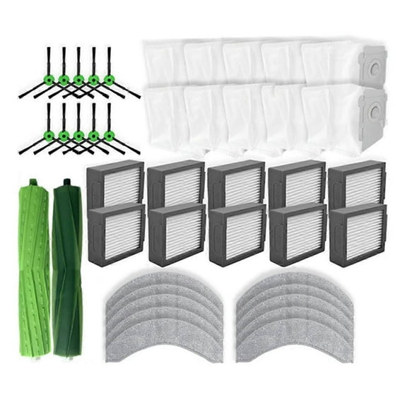 For IRobot Roomba Combo 10 Max Vacuum Replacement Parts Main Roller Side Brush Hepa Filter Mop Pads As Shown