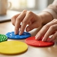 thumbnail image 6 of Multi-Textured Silicone Sensory Mats, Tactile Discs, Sensory Play Toy for Kids, Perfect for Sensory Integration, Classroom & Home Use, 6 of 7