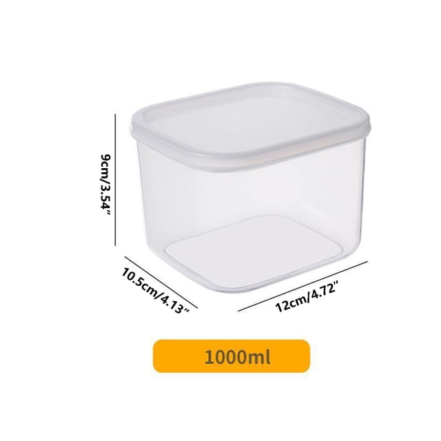 Large Capacity Transparent Refrigerator Storage Boxes - Airtight Kitchen Containers for Fruits, Vegetables & Dry Food Organization