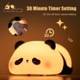 thumbnail image 5 of MYKOMI Panda Night Light for Kids Bedroom, Cute Animal Silicone Nursery Night Light Touch Control Nightlights USB Rechargeable Bedside Lamp for Baby Children Toddlers Women Teen Girls Breastfeeding Gi, 5 of 7