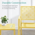 thumbnail image 4 of Best Choice Products 3-Piece Stackable Patio Bistro Set, Outdoor Chat Furniture w/ 2 Chairs, Table - Yellow, 4 of 8