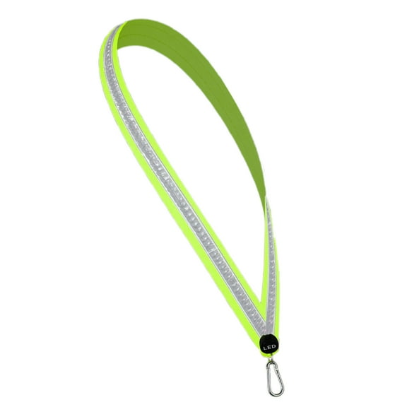 LED Luminous Shoulder Strap with USB Rechargeable Flash Lights, 3 Lighting Modes for Night Running, Cycling, Hiking, Dog Walking - 1 Pack