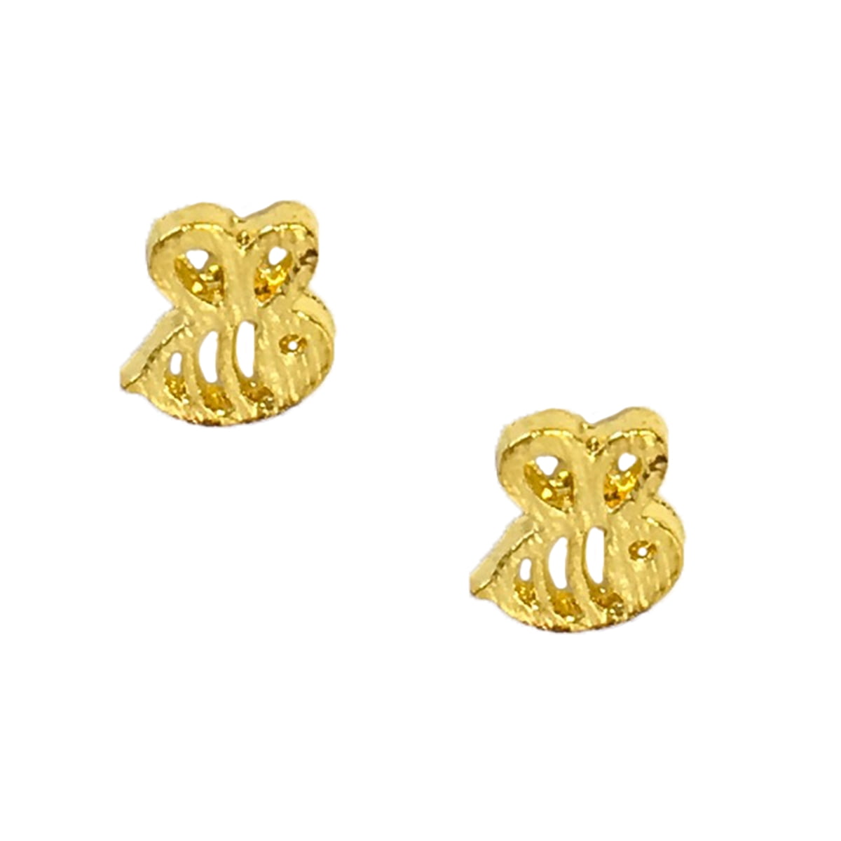 Details about   Sterling Silver Bee Threader Earrings 18K Gold Plated Body Detailed Small