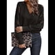 thumbnail image 3 of Camisas de Larga para Mujer, Blusas de Encaje con Cuello en V, Blusas Informales de Negocios, Conjuntos de Moda de Otoño, Ropa Negro L, 3 of 7