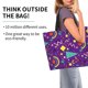thumbnail image 2 of Fotbe Retro 80s Style Bolsa Tote Estética de Lona con Estampado para Mujer - Bolsa Reutilizable de Hombro Casual para Vacaciones, Compras, Trabajo y Gimnasio, 2 of 8