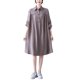 thumbnail image 1 of Túnica de mujer Camisas con botones Vestido suelto Mangas largas Cuello vuelto Vestido informal Abanopi Vestido, 1 of 7