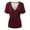 Wine, variant on Vmvidoty Short Sleeve Ruched Hem Tank Tops Deep V Neck Tops Casual Basic Wrap Style T Shirts for Womens with Plus Size Green S