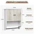 thumbnail image 2 of QinaQin Bathroom Wall Cabinet with Open Partition and Towel Bar for Bathroom, Kitchen or Living Room, 2 of 8