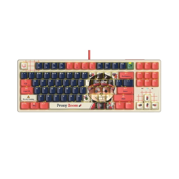 Bloody AT87 Boom Optical Mechanical Gaming Keyboard 87 Key Compact Layout RGB Backlit Exact Reset System