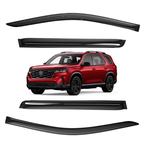 FOR 23-25 HONDA PILOT M STYLE JDM 3D WAVY DOOR WINDOW VISOR RAIN GUARD DEFLECTOR