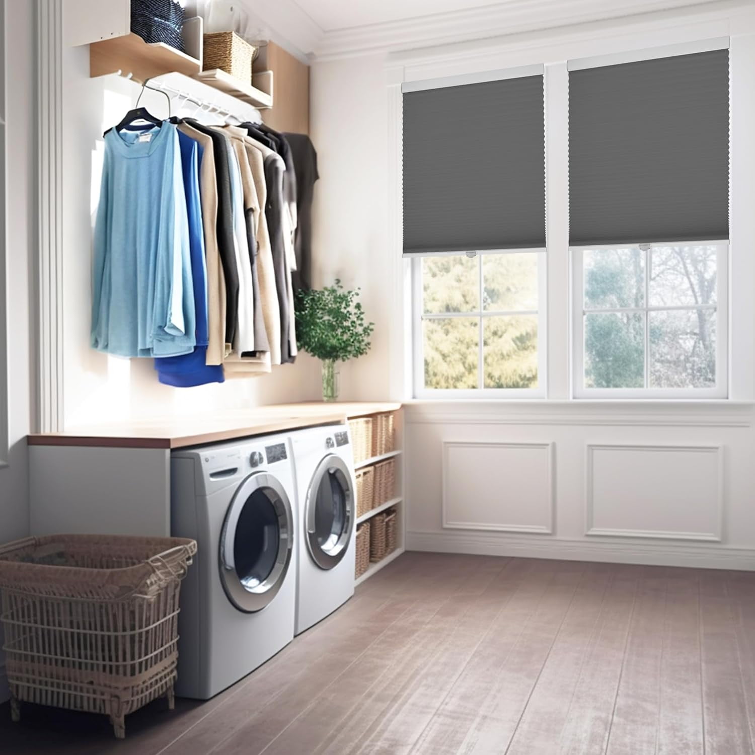 Chicology Steel Cordless Blackout Cellular Shades 59.25 in. W x 48 in. L