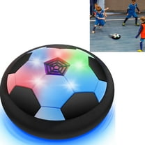 GIXUSIL Kids Boy Toys - LED Hover Soccer Ball - Air Power Training Ball Playing Foam Football Indoor Outdoor Game - Birthday Gifts for Kids, Age 3 4 5 6 7 8-12 Year Old Boys - Soccer（Black white）