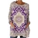 thumbnail image 3 of TaTaai Women's Fashion Print Long Sleeve Crew Neck Casual Tops Loose Fit Soft Blouse with Pockets Lightweight Comfy Tee for Fall Daily Party Travel Streetwear Gift, 3 of 7