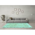 thumbnail image 3 of Ahgly Company Indoor Square Abstract Light Blue Modern Area Rugs, 8' Square, 3 of 4