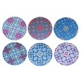 thumbnail image 2 of DOLITY Dessous de Verre Absorbants Motif Mandala Floral Rond pour Table en Bois Base en Liège 3, 2 of 9