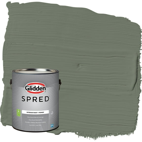 Glidden Spred Thyme Green / Green Eggshell Interior Paint with Primer, 1 Gallon