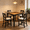 Beige,Black,Oak, variant on BSHTI 5-Piece Counter Height Dining Table Set – 34.5" Kitchen Square Table with 4 Chairs, X-Back Design, Linen Upholstery 4 Chair Dining Table Set, Solid Wood Frame, Grey+White